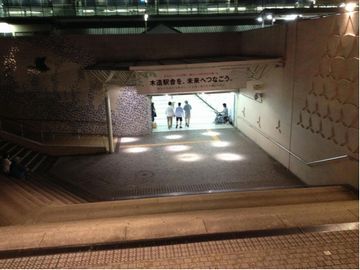 掛川駅地下の南北連絡道への入り口