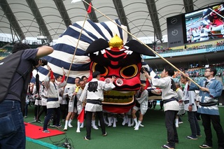 掛川大祭の三大余興の一つ「仁藤の大獅子」