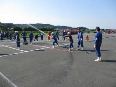 放水訓練の様子