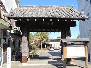 正面から見た円満寺（西町）蕗の門の写真