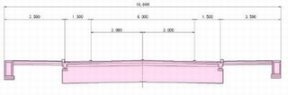 掛川市十九首・小鷹町区間道路の標準断面図