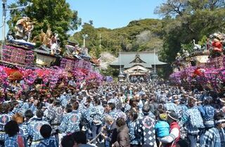 遠州横須賀三熊野神社大祭のようす