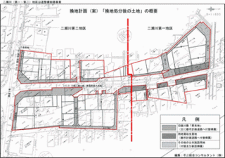 「換地処分後の土地」の概要の換地計画（案）平面図