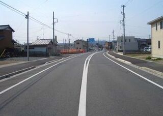 二瀬川地区の道路整備中のようす