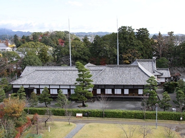 掛川城御殿の俯瞰写真