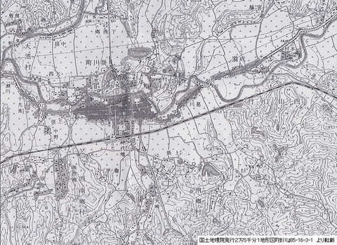 大正8年(1919年)発行の掛川地域の地図