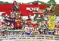 江戸天下祭の様子を表した元禄時代の鮮やかな絵図