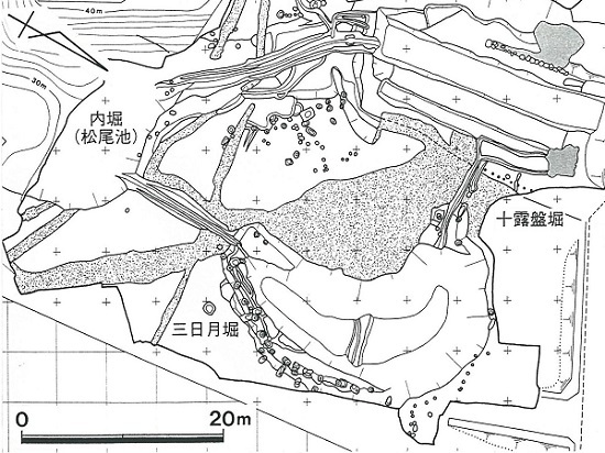 掛川城本丸虎口の地図