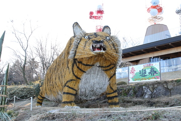 粟ヶ岳山頂の寅オブジェ