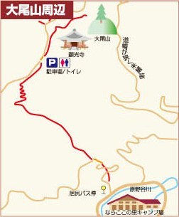 大尾山ハイキングマップ