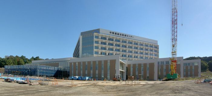 建設中の中東遠総合医療センターの様子