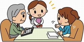 手話や筆談をつかってコミュニケーションをとっている様子のイラスト