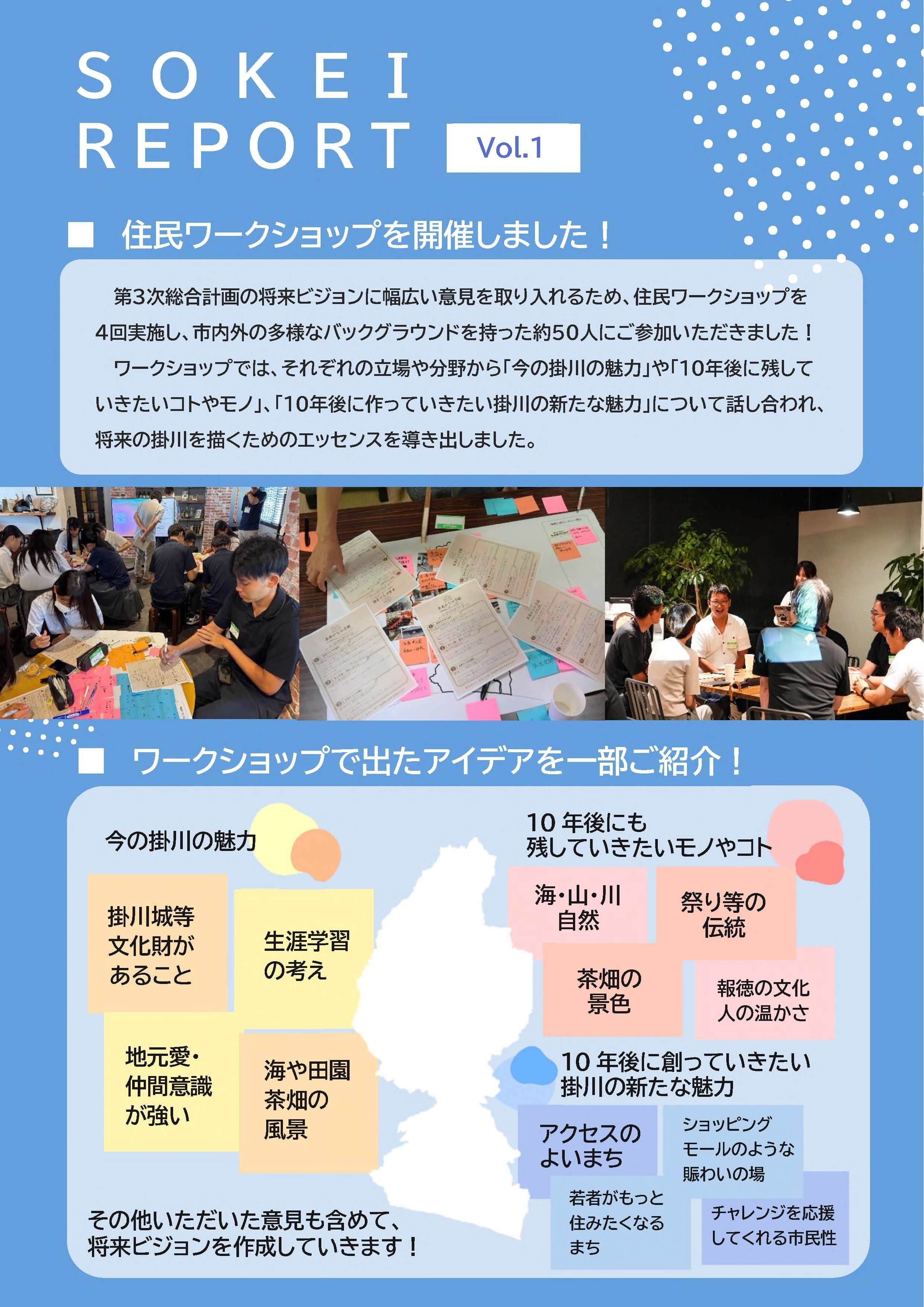 SOKEI REPORT1ページ目（住民ワークショップの報告・意見のご紹介）