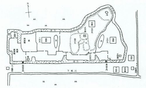 築城当時の様子をあらわす横須賀城平面図