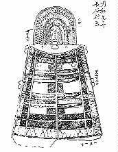 江戸時代の歴史書「掛川誌稿」に描かれた長谷の銅鐸のイメージ図