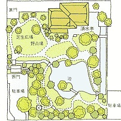 清水邸庭園の見取り図