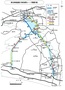 南北幹線道路 市街地間ルート 整備計画 位置図
